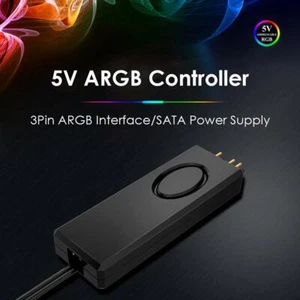Desktop Chassis Fan LED Lighting SATA Pin Power Supply 5V ARGB Controllers - Picture 1 of 7