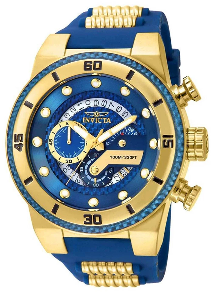 Reloj cronógrafo para hombre Invicta 24224 S1 esfera azul rally correa silicona Foto 1 de 1