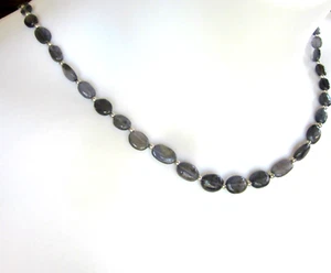 Natural 85ct Iolite Necklace / Adjustable 18-20 inch / 925 Sterling Silver - Picture 1 of 3