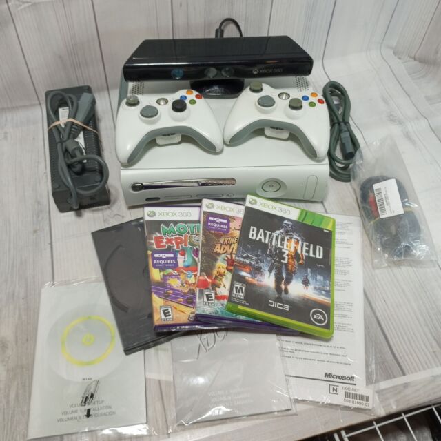 Xbox 360 Branco Na Caixa Completo Com Kinect [230303] - R$ 650