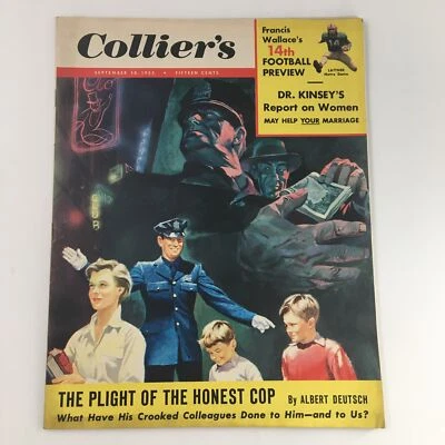 VTG Collier's Magazine September 18 1953 The Plight of the Honest Cop, Newsstand Foto 1 de 3
