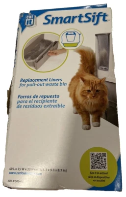 Open Box Catit SmartSift Kitty Litter Box Replacement 12 Pack Torn Box - Image 1 of 4