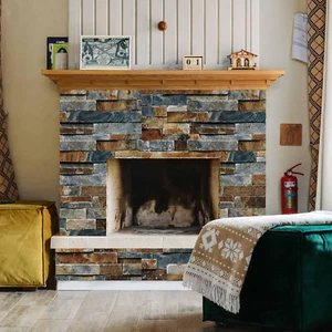 Brick Wallpaper Peel and Stick Wallpaper 17.5" X 480"Self-Adhesive Stone Cont... - Picture 1 of 1
