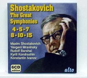 SHOSTAKOVICH symphonies nos.4, 5, 7, 8, 10 & 15 ALTO 6xCDs NM - Bild 1 von 2