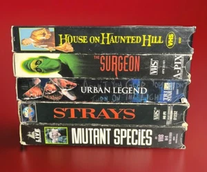 Retro Horror VHS Lot - Mutant Species, Strays, Urban Legend, The Surgeon, & More - Picture 1 of 7