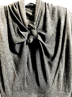 Turtleneck Knit Gray Shawl Neck Pullover Lite Sweater Size L by nine/eight -NWOT - Image 1 of 4