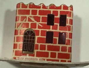 Cartón vintage Putz Christmas Village mica brillo ladrillo casa Japón años 40 50 - Imagen 1 de 16