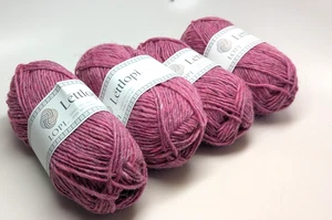 4 Matched Lettlopi 100% Icelandic Wool 50g/109yds 6-8 needle 1412 Rose DS - Picture 1 of 2
