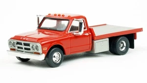 Brekina 1968 GMC Sierra Grande Flatbed Truck - Red 1/87 HO Scale #19670 - Picture 1 of 9
