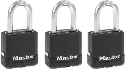 Master Lock Black Magnum Keyed-Alike Padlocks with All-Weather Cover, Outdoor Lo - Image 1 of 4