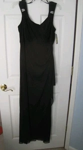 Dillard's Alex Brand Black Evening Gown New Never Worn Size 16 NWT - Picture 1 of 12