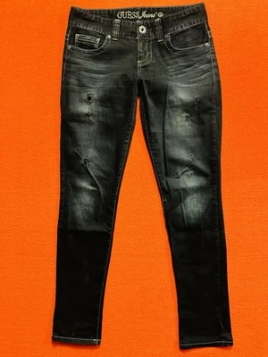 GUESS ... Daredevil  Skinny … Distressed  Denim  Jeans ... Black … Size  27 - Image 1 of 4