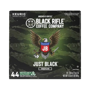 Black Rifle Coffee Company Just Black K Cups Pods, Medium Roast, 44 Ct - Picture 1 of 10