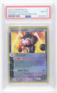 Pokemon Card - Team Magma's Claydol 8/95 EX Team Magma vs Team Aqua Holo PSA 8 - Picture 1 of 2