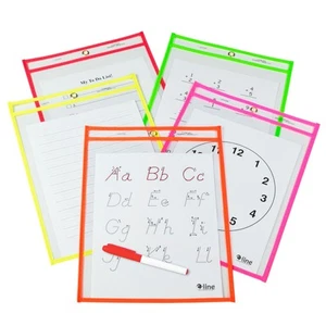 C-Line wiederverwendbare trocken abwischbare Taschen, 9 x 12 Zoll, 25 Taschen pro Packung - Bild 1 von 1
