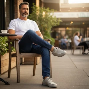 Zapatos mocasines informales de gamuza gris claro Abound con cordones talla 10M - Imagen 1 de 8