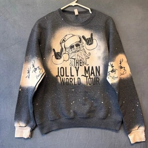 Jerzees Jolly Man Tour Sweatshirt Super Sweats Rundhalsausschnitt Acid Bleached bequem kuschelig - Bild 1 von 11
