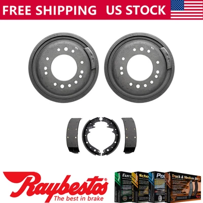 Front Kit Brake Drums & Brake Shoes For 1968-1970 Chevrolet P30 Van - Raybestos - Image 1 of 4