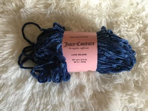 JUICY COUTURE LUXE VELOUR SPARKLE NAUTICAL REGAL BLUE METALLIC GARN - Bild 1 von 2