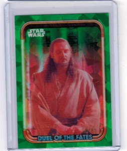 2024 Topps Cromo Zafiro Star Wars La Amenaza Fantasma Qui-Gon Jinn 15/99 - Imagen 1 de 1