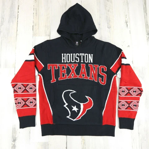 NEW Houston Texans Football NFL Team Apparel YOUTH Hooded Sweater Large NWT Cover