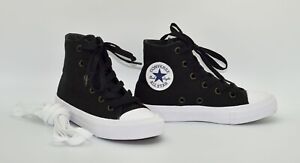 A5 NEW CONVERSE CHUCK TAYLOR ALL STAR Youth Blk/Wht Boys Shoes 350143C Size 11.5