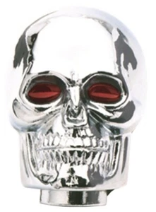 Mr Gasket 9628 Chrome Skull Gear Shift Shifter Knob With Red Eyes - Picture 1 of 1