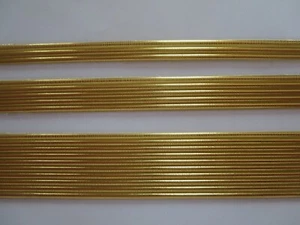 Adorno de cera, cera decorativa, tiras redondas, 3 mm, dorado, diseño propio de vela - Imagen 1 de 4