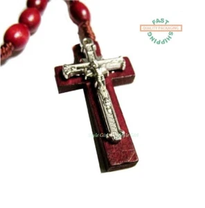Rosario Perline STILE REDWOOD lunghe 17" - SPEDIZIONE VELOCE!! - Foto 1 di 3