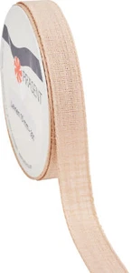 PRESENTET Cinta de lino natural Cinta de lazo 15 mm Borde tejido 2 m Poliéster - Imagen 1 de 1