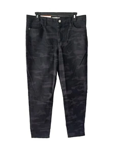 Social Standard Size 12 Black Camo Ladies Ankle Skinny 5 Pocket Jeans - Picture 1 of 15
