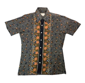 Golden Arrow Vintage 1970s Floral AOP Short Sleeve Disco Button Shirt Men Medium - Picture 1 of 5