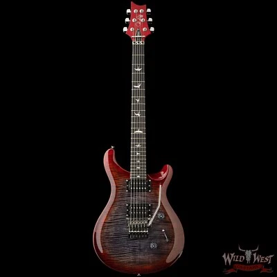 Paul Reed Smith PRS SE Custom 24 Floyd Rose FR Charcoal Cherry Burst 7,85 libbre - Immagine 1 di 4