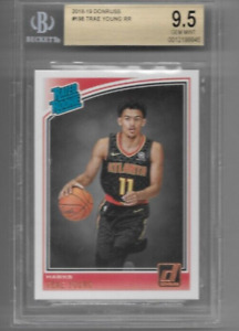 2018 Donruss Rated Rookie Trae Young Rookie Card #198 Hawks RC BGS 9.5 GEM MINT