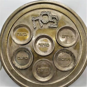 Pessach Pesah Schale glasierte Keramik Made by Orr - Bild 1 von 7