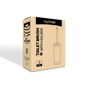 HOMEMAXS 2 Pack Brush With Holder Good Grip Plastic Bowl Brush Set - Picture 1 of 11