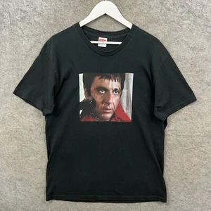 Supreme Shirt Mens Large Black Scarface Shower Tee Box Top Pullover Crew Neck - Picture 1 of 9