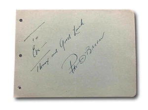 Pat O'Brien handsigniertes Album Seitenschnitt JSA COA Autogramm Schauspieler The Iron Major - Bild 1 von 3