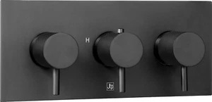 JTP VOS Thermostatic Concealed Shower Valve Triple Outlet Matt Black [ 28692AMB] - Picture 1 of 1