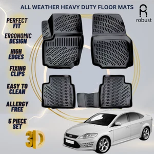 Tapetes forros para Ford Mondeo 2007-2014 alfombras de auto 3D de alta resistencia para todo clima - Imagen 1 de 9