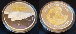 Zurück in die Zukunft Gold Silber Münze DeLorean Science Fiction Faux Diamant Uhr - Bild 1 von 6