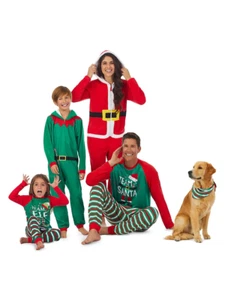 Pajamarama Kid's 2-Piece Holiday-Stripe Tight-Fit Christmas Pyjama Set Size 12 - Picture 1 of 3
