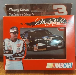Dale Earnhardt NASCAR 2 Decks of Playing Cards In Collector Tin Racing #3 Sealed - Picture 1 of 4
