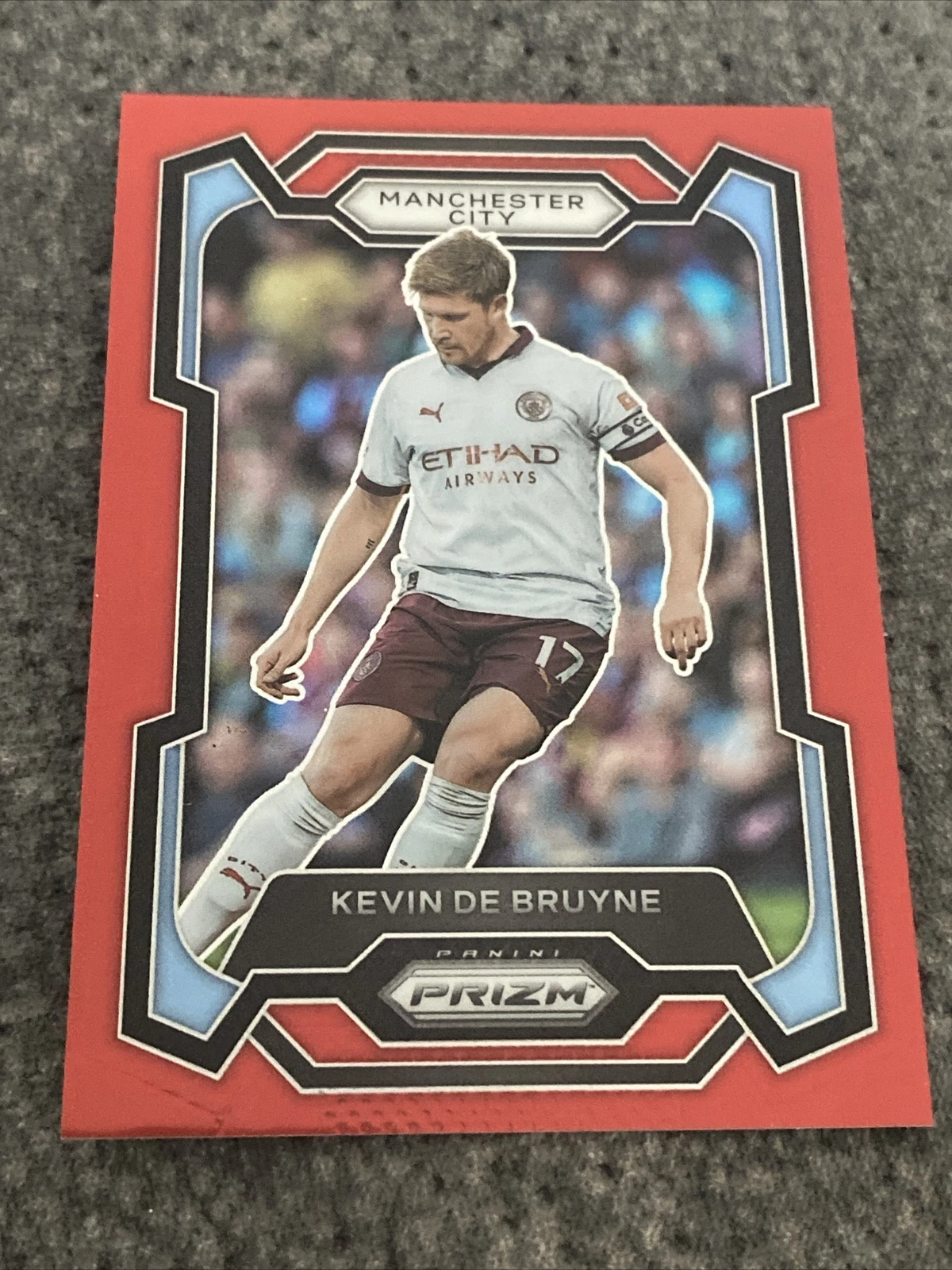 2023-24 Prizm EPL KEVIN DE BRUYNE Base Red #’72/199 Card #7 Red Prizm SSP