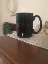 SEIKO Watch Co Logo Coffee Mug - Black Inside And Out. Gold Accent HTF