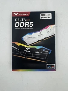 T-Force Delta RGB DDR5 32GB 2x16GB 6400MHz Desktop Memory Kit Intel AMD XMP EXPO - Picture 1 of 7