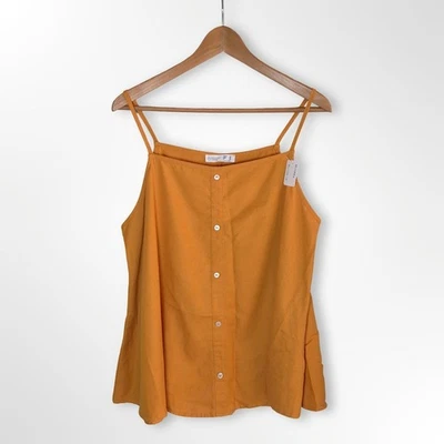 Primark Orange Buttoned Blouse – Size 14 - Image 1 of 4