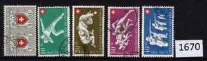 (1670) Switzerland Scott B191-195, USED CTO SEE IMAGE - Picture 1 of 1