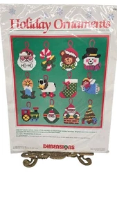 De Colección Dimensiones Navidad Adorno Lona Hilo Kit-12 Adornos - Imagen 1 de 5