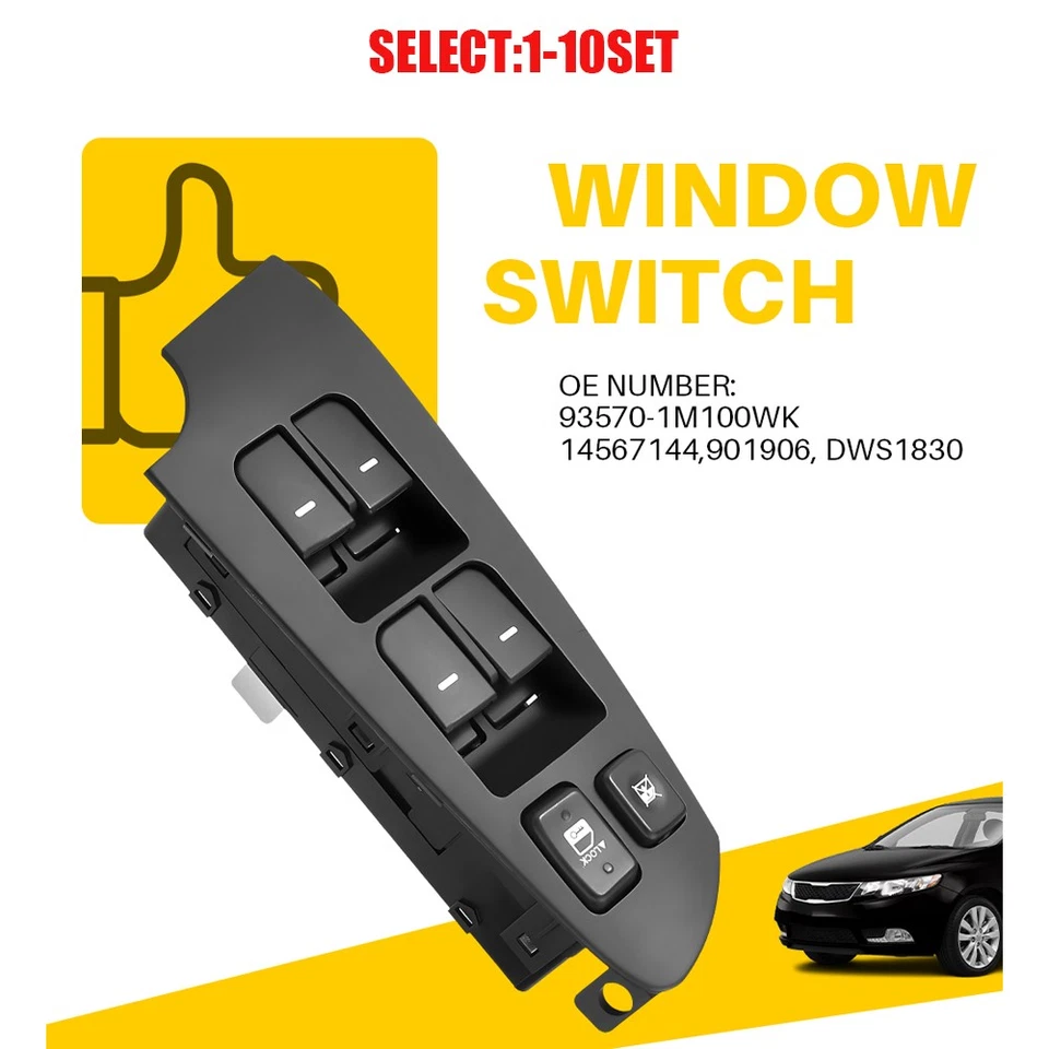 Master Power Window Switch LH Driver Side For 2010-2013 Kia Forte Forte5 1-10x - Imagem 1 de 4